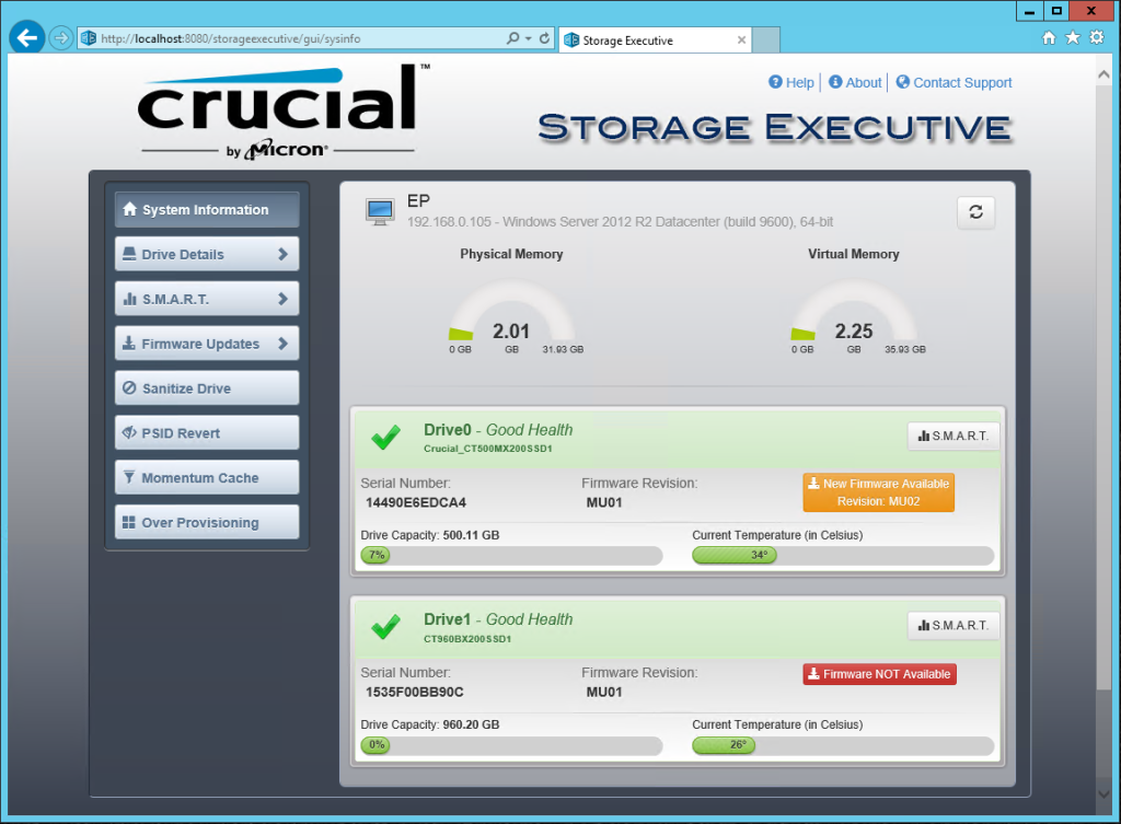 crucial storage executive 3.65