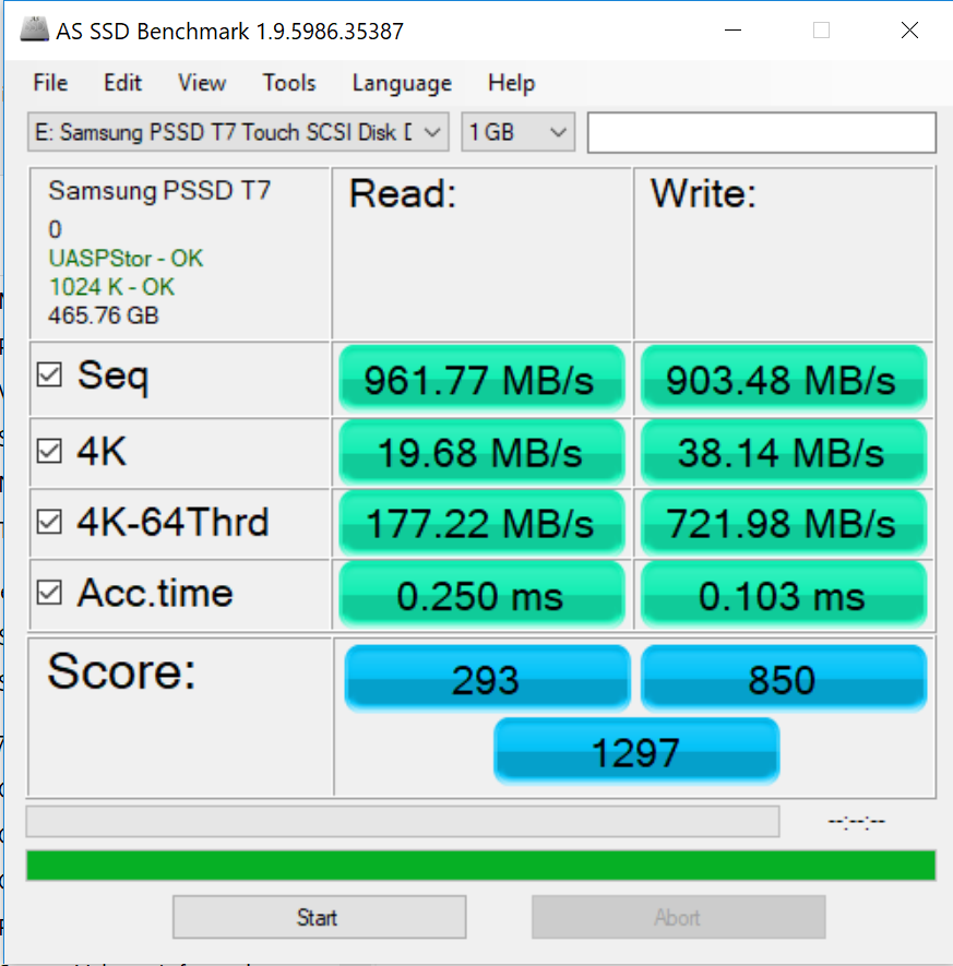 Samsung Portable SSD T7 Touch in test: Fast SSD with high data security?
